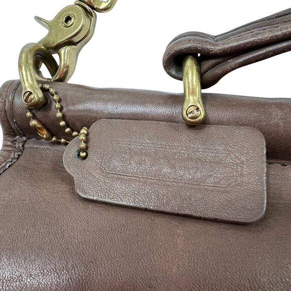 Vintage Coach Taupe Leather Willis Crossbody & Top Handle Bag F6C-9927 - Picture 6 of 15